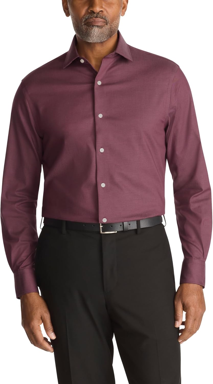 

Мужская классическая рубашка Tommy Hilfiger, стандартный крой, базовые вещи, Zinfandel