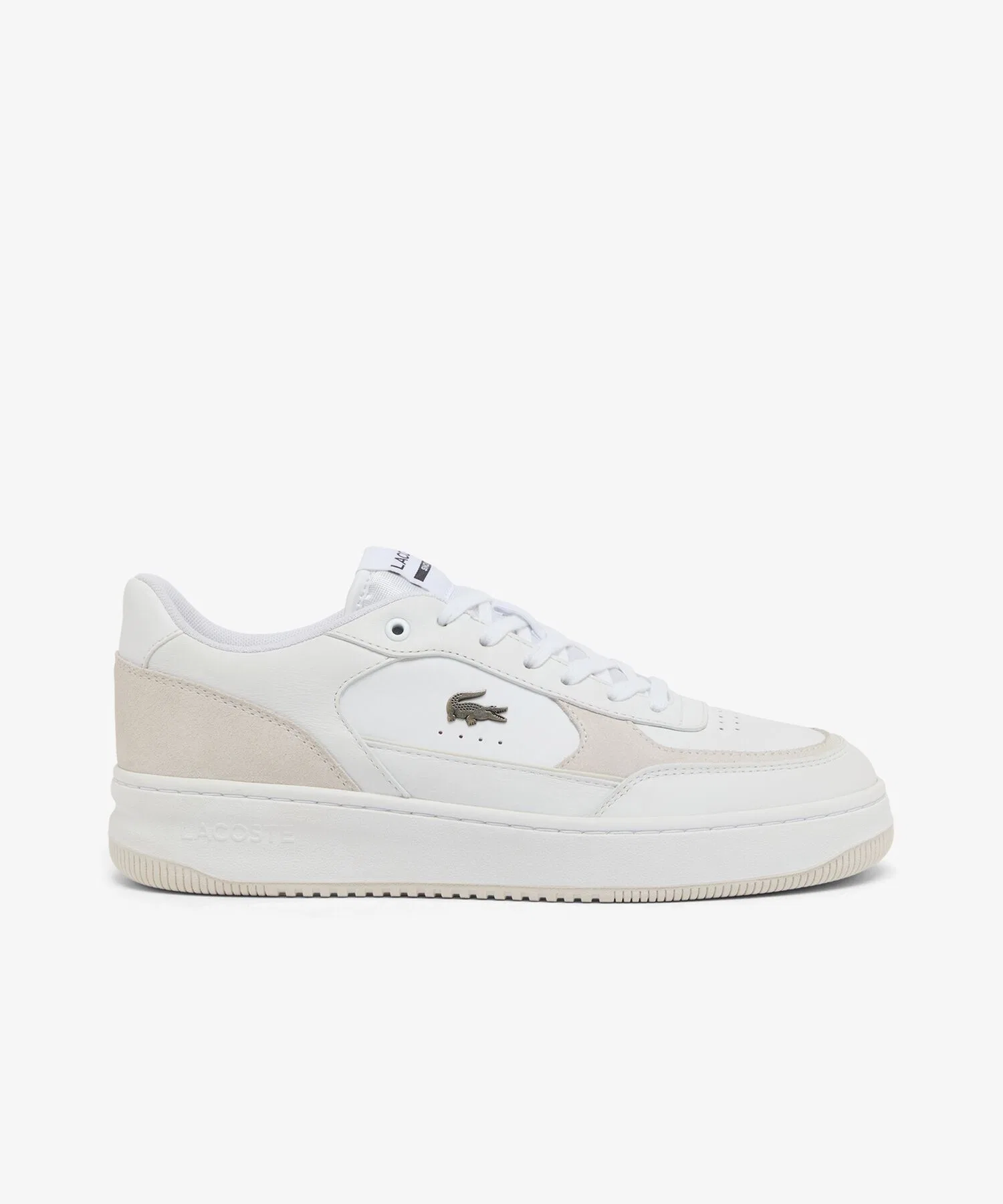 Мужские кроссовки из кожи LACOSTE L001 ACE белые