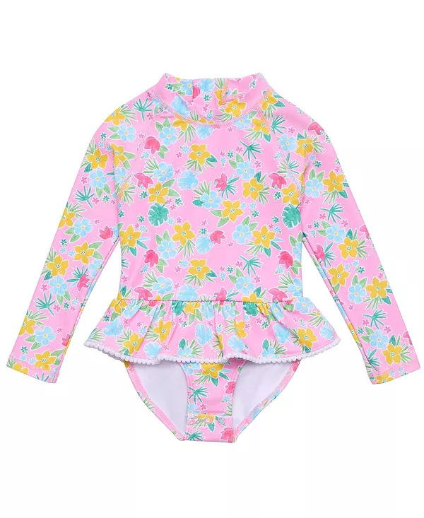 

Детский костюм для серфинга с юбкой и рисунком «Цветущий лютик» Snapper Rock, желтый