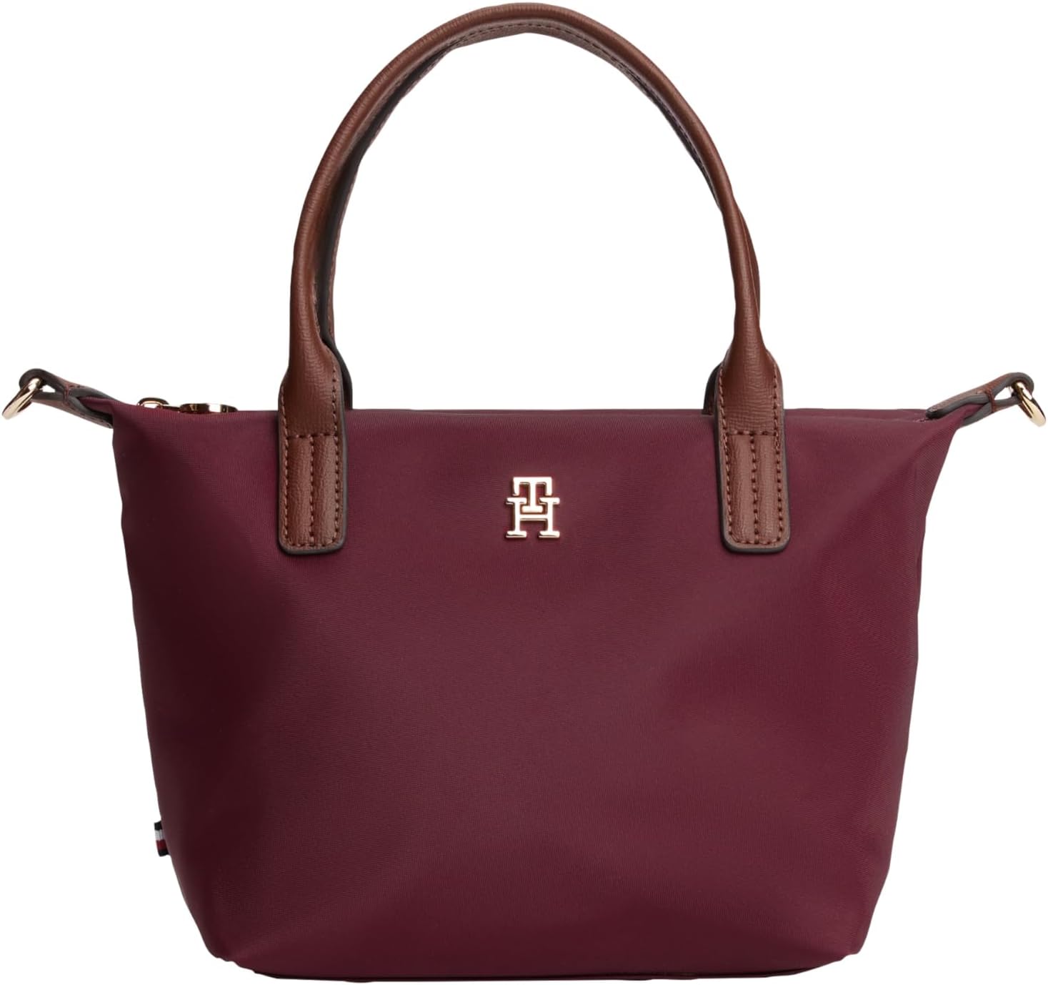 

Сумка-тоут Tommy Hilfiger Popette Small со съемным ремнем через плечо, Deep Rouge
