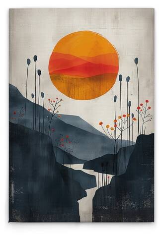 

Картина на холсте A.S. Création Skandi Sunset цвет orangeblaubeige