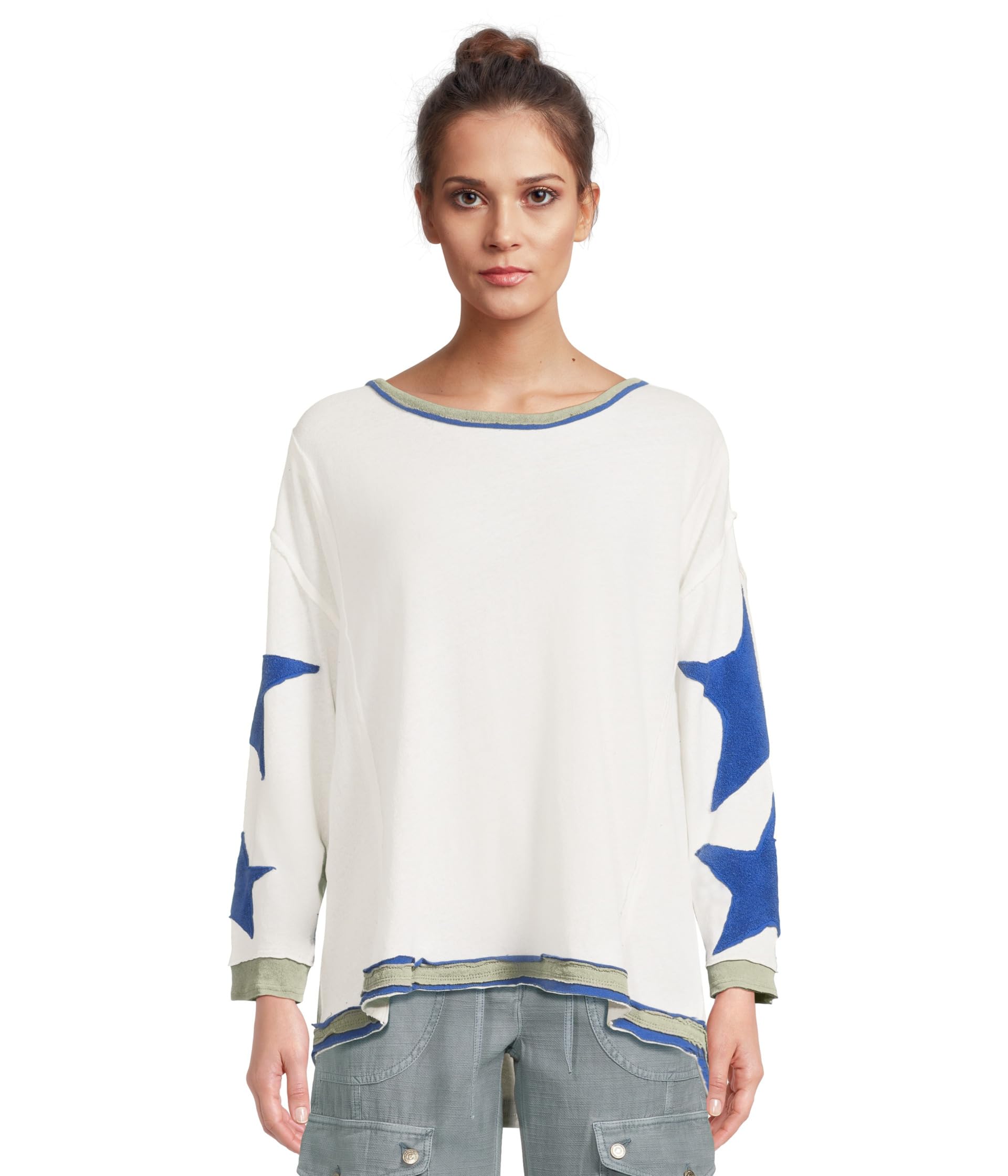 

Футболка Free People Youre A Star Tee, цвет Snowng Combo
