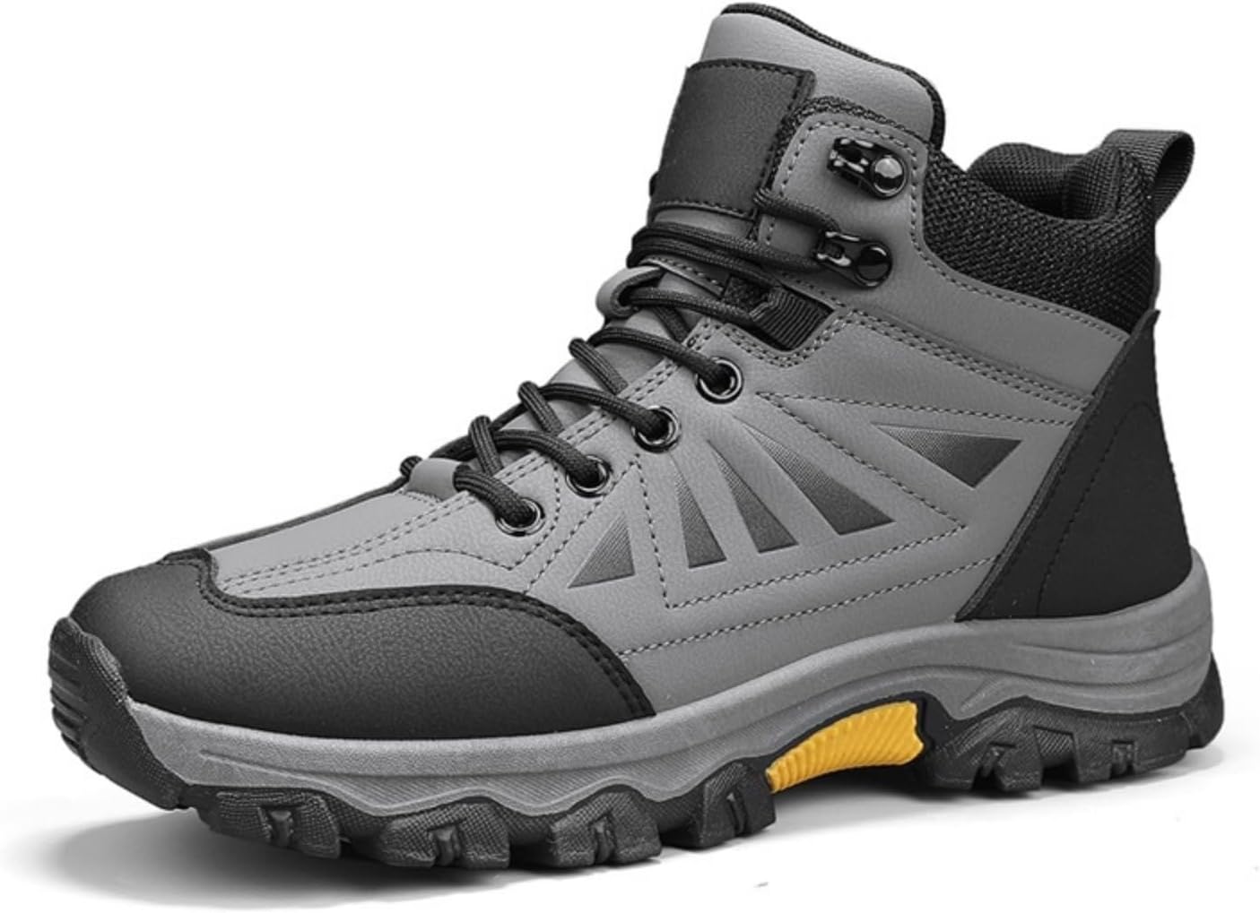 

Высокие мужские трекинговые ботинки Kelibasi с шнуровкой, синтетическим верхом, противоскользящей резиновой подошвой и поддержкой щиколотки для походов и активного отдыха на свежем воздухе, серый