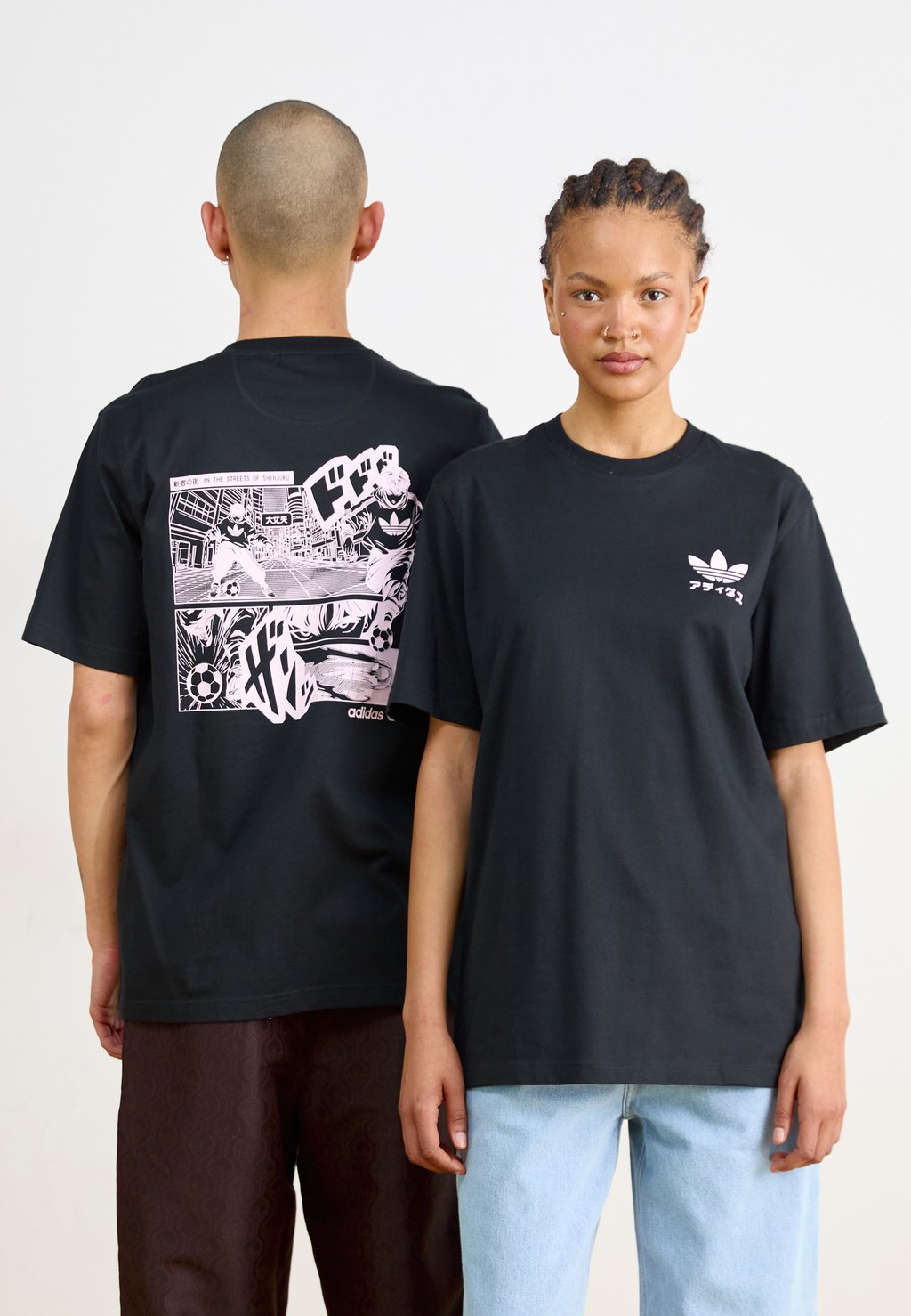 

Футболка с принтом JAPAN MANGA TEE UNISEX adidas Originals, черный