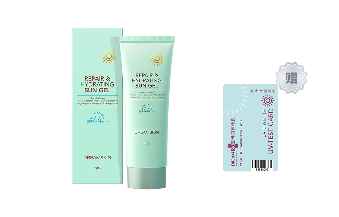 

Увлажняющий и легкий защитный солнцезащитный лосьон увлажняющий и восстанавливающий SPF44PA++++ 120г DREAM SKIN COSMECEUTICAL