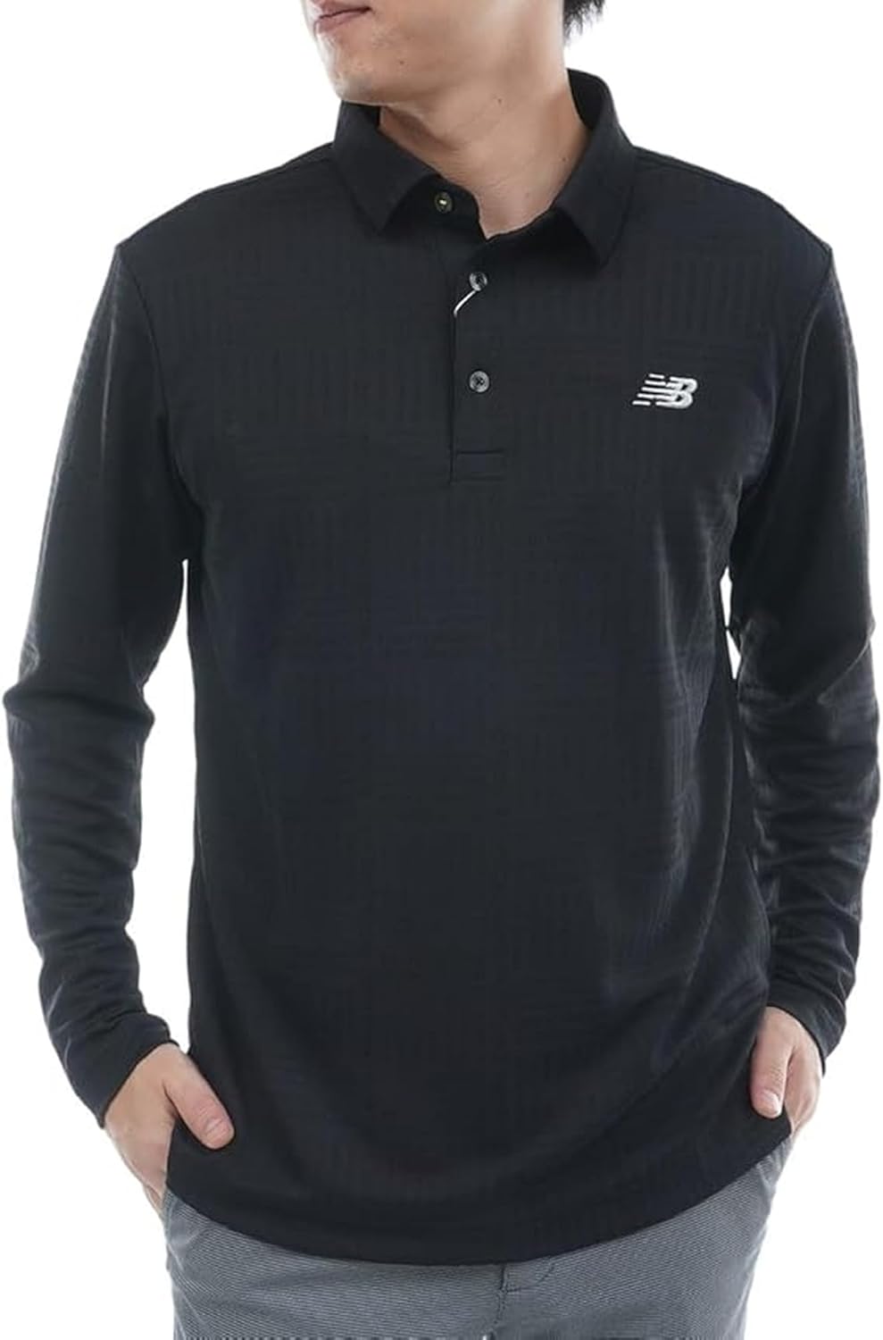 

Мужская поло-рубашка New Balance Golf с длинным рукавом (логотип One-Point и клетчатый узор Glen Check) / 012-5269002, черный