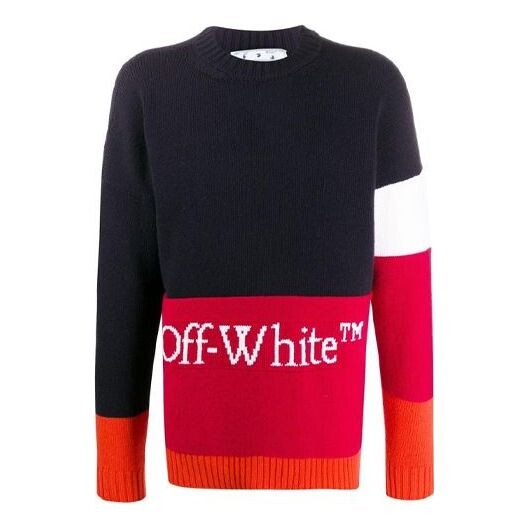 

Свитер men's alphabet logo knit Off-White, синий