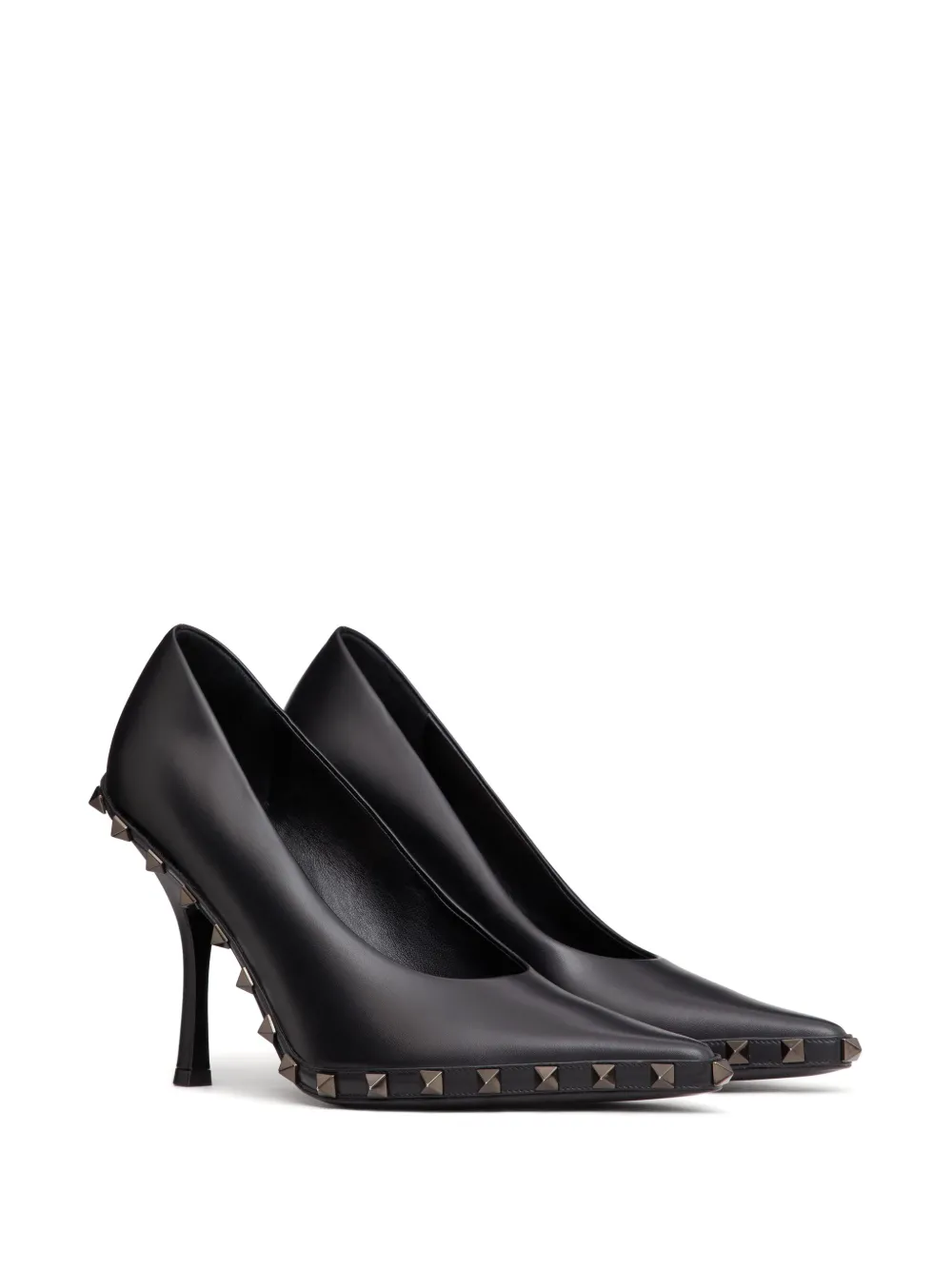 Туфли Rockstud 100 VALENTINO GARAVANI, черный — фото 2