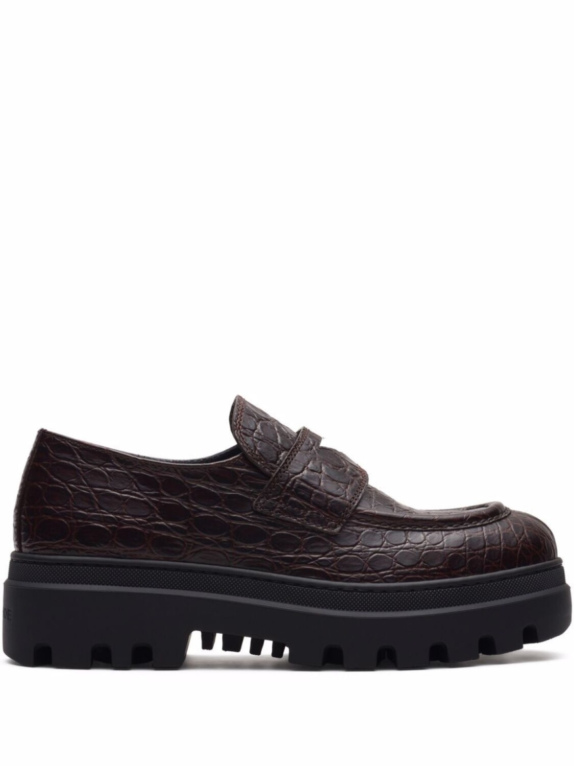 

Мокасины с тиснением под кожу крокодила Car Shoe, фиолетовый