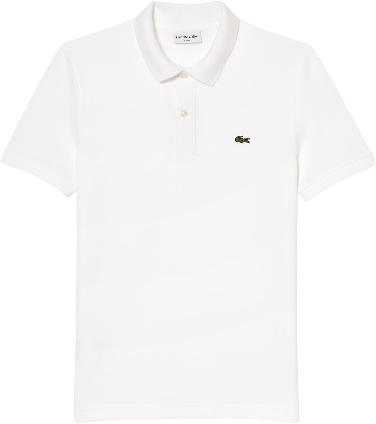 Lacoste мужская приталенная короткая рукав поло L12.12, White — фото 4