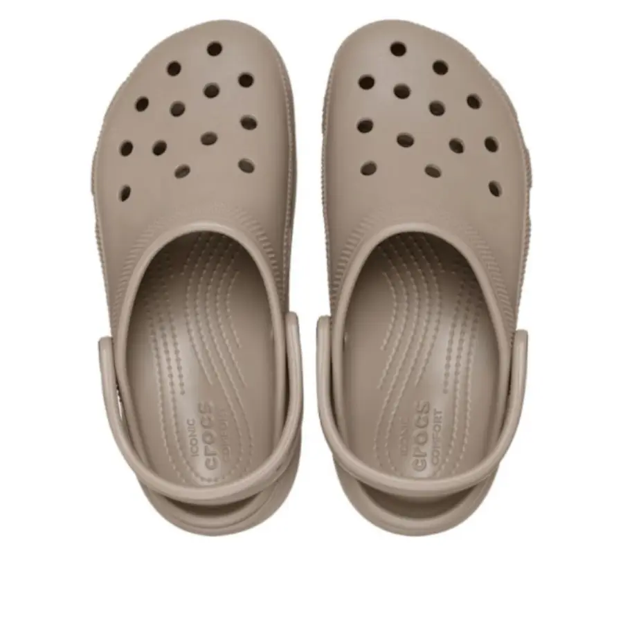 Сандалии (WMNS) Crocs Classic Plaform Clog 'Taupe', желто-коричневый — фото 3
