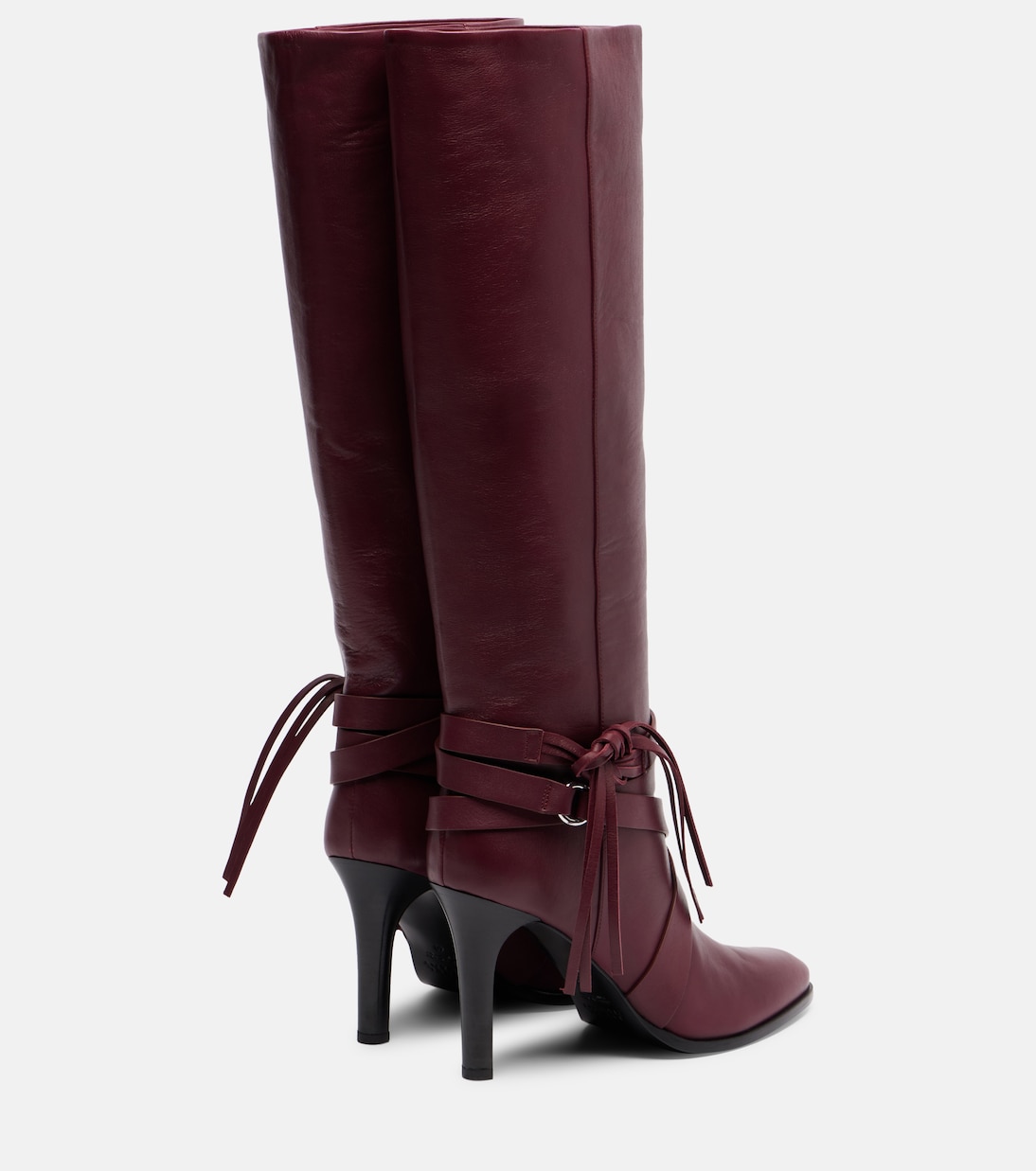 Сапоги Analui 90 из кожи до колена Isabel Marant, бордовый — фото 2