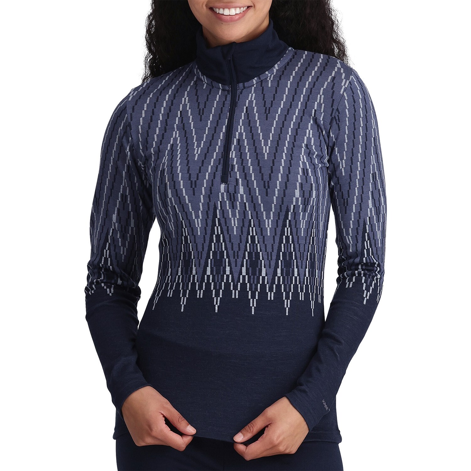 

Топ Kari Traa Juliane Wool Half Zip, цвет Royal