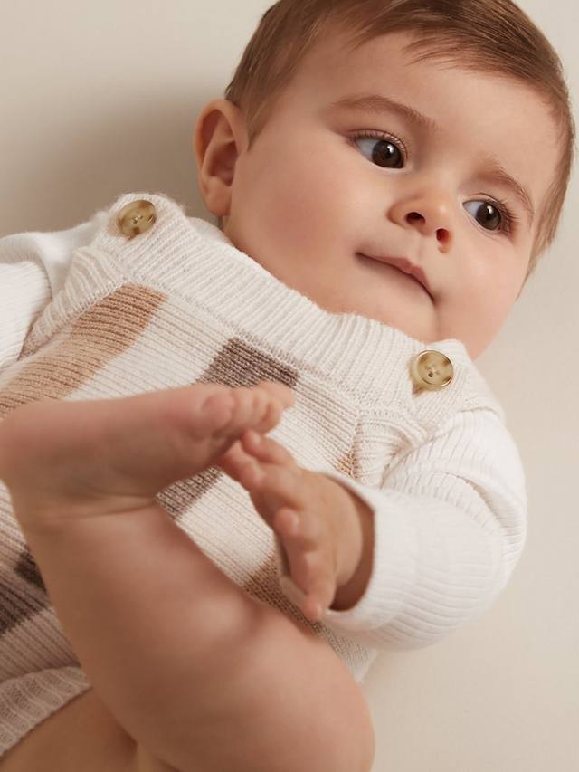 

Комплект из ползунков Baby Cyra в полоску и кофточки с длинными рукавами Reiss, Neutral