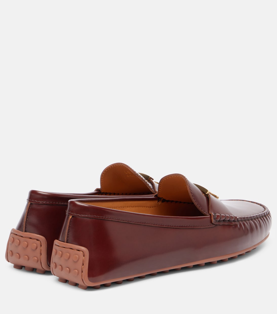 Городские водительские туфли Gommino из кожи Tod's, Mogano — фото 2