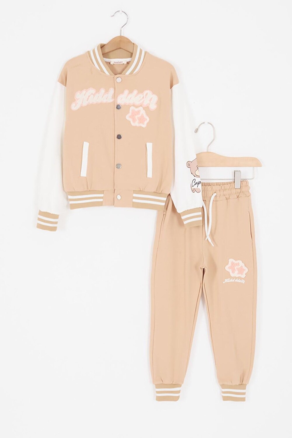 

Кремовый спортивный костюм для девочек с вышивкой звездами College Jacket 16938 Damla Bebe, Бежевый, Кремовый спортивный костюм для девочек с вышивкой звездами College Jacket 16938 Damla Bebe