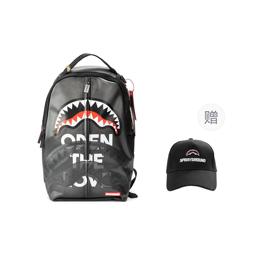 

SPRAYGROUND Рюкзак из термополиуретана унисекс черный, Black (Comes with Baseball Cap)
