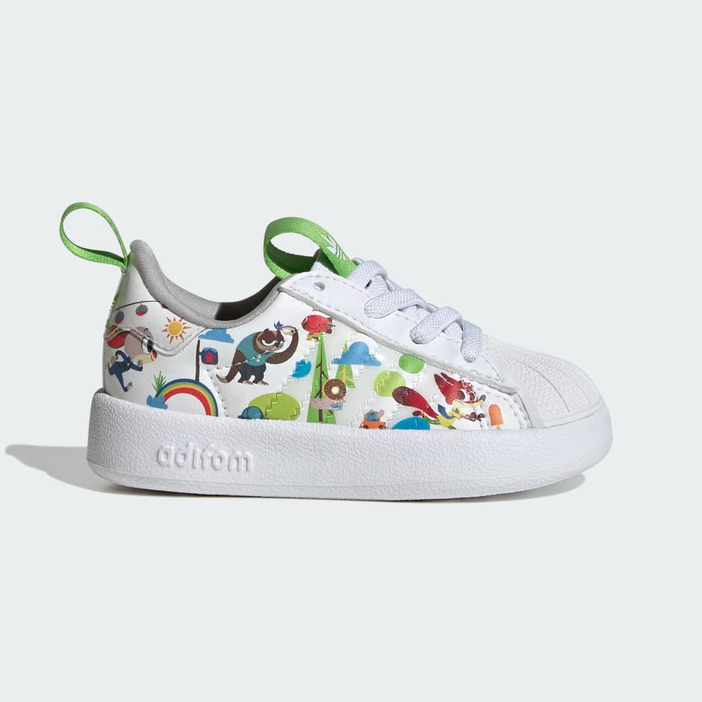 

Кроссовки Adidas Disney Zootopia Adifom Superstars 360 Shoes Kids, цвет Cloud White/Grey Two/Semi Lucid Lime