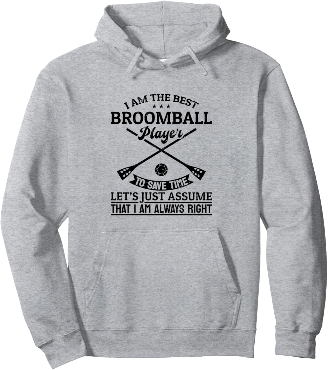 

Забавная цитата о метлоболе - Толстовка с надписью Я лучший игрок в метлобол Broomball Quotes Broomball Player, серый
