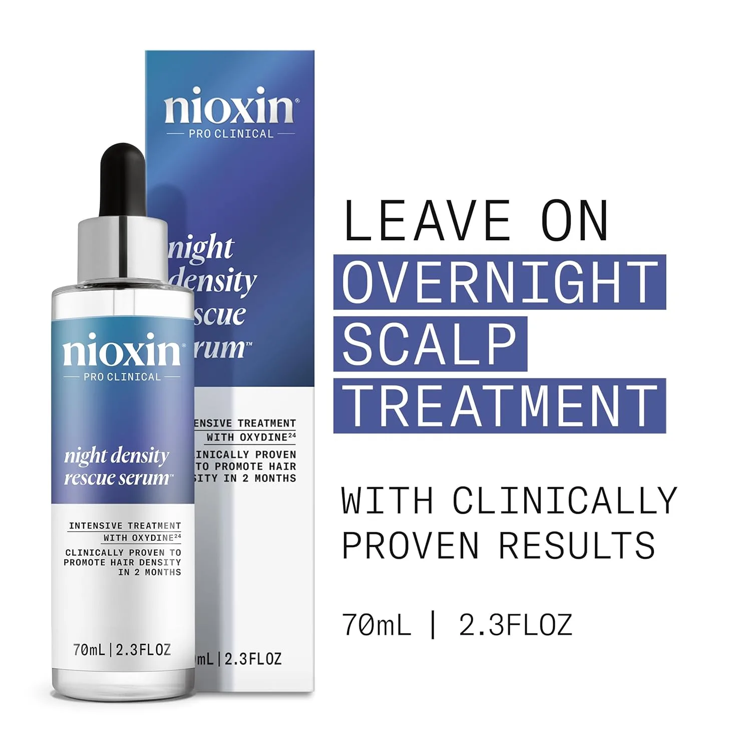 Сыворотка для ночного придания густоты волосам Nioxin Night Density Rescue Serum | Сыворотка для утолщения волос на ночь | Защищает от ломкости волос | Интенсивное лечение с оксидином | 73 мл — фото 2