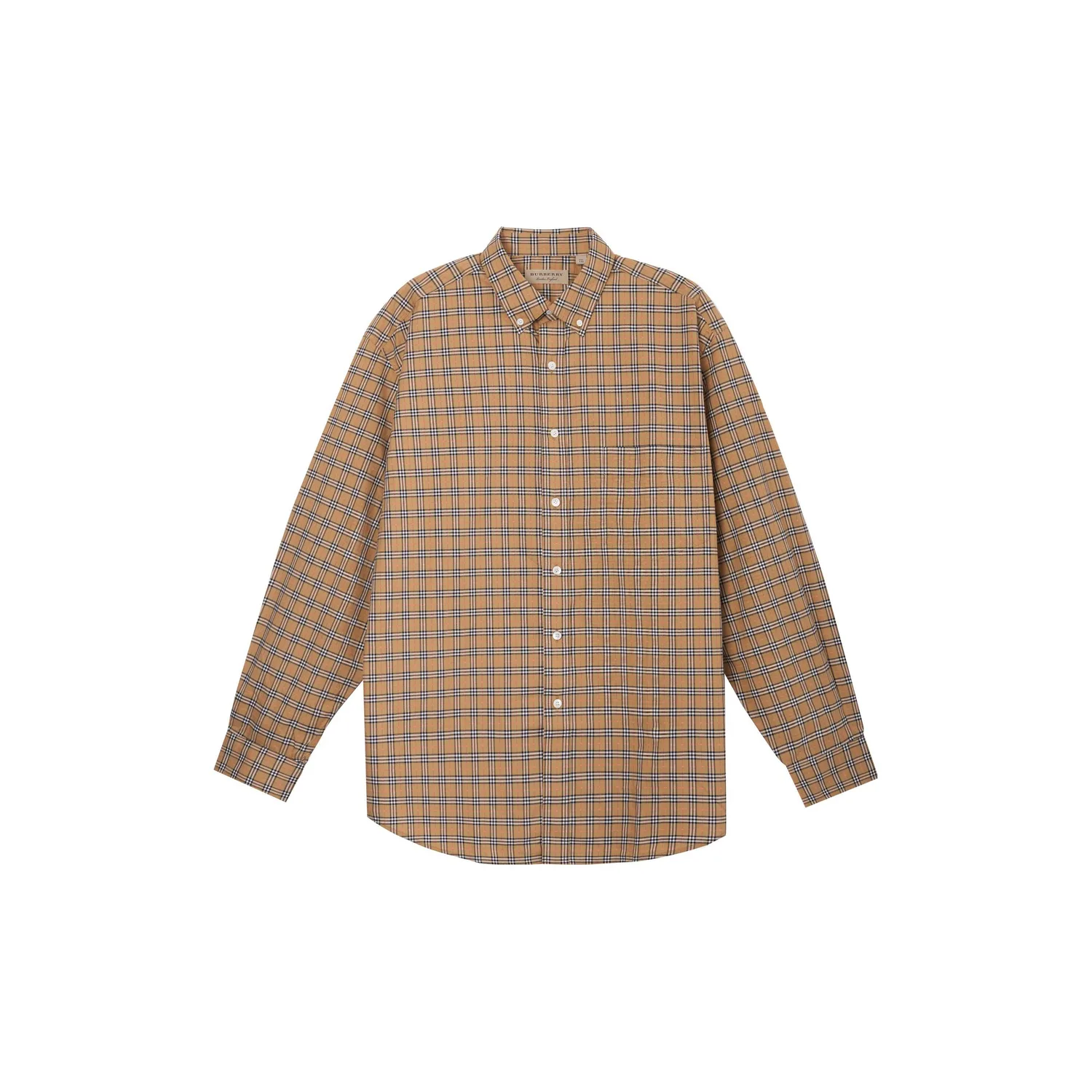 Рубашка Burberry Хлопковая в мелкую клетку, Classical Style Yellow, Весна/Осень