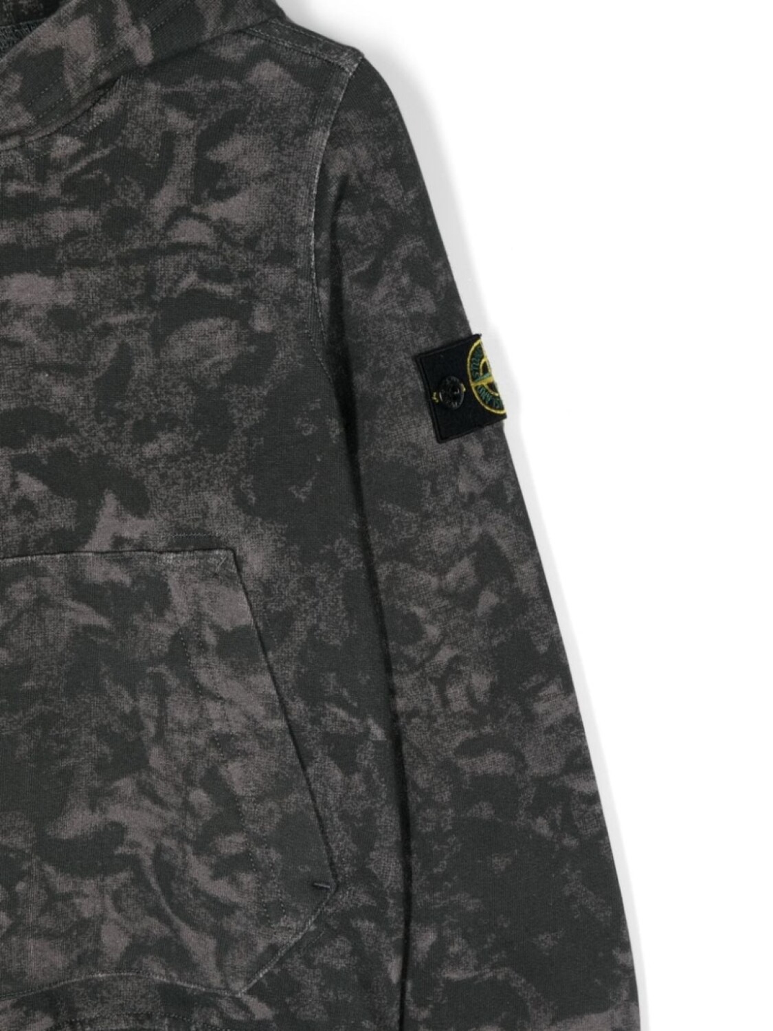 Stone Island Junior хлопковая толстовка с компасом, черный — фото 2