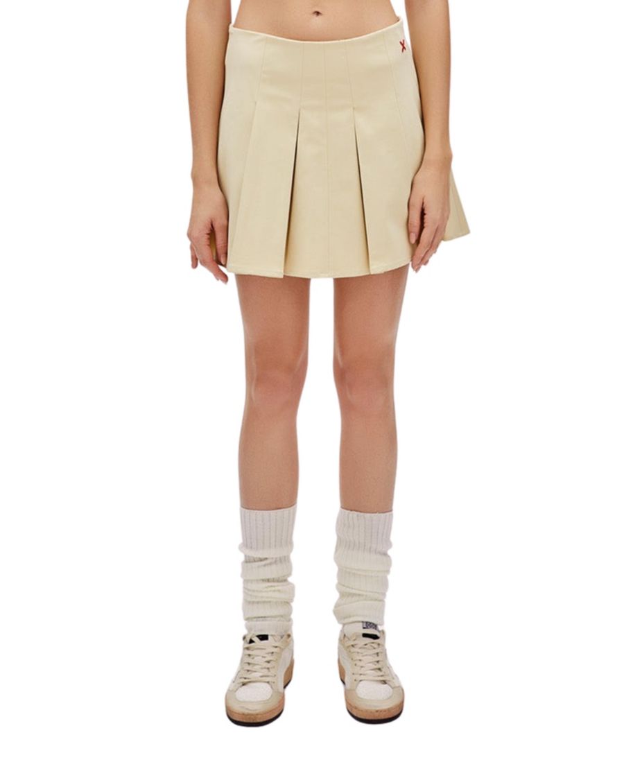 

Женская хлопковая плиссированная юбка PCFG, Chino green