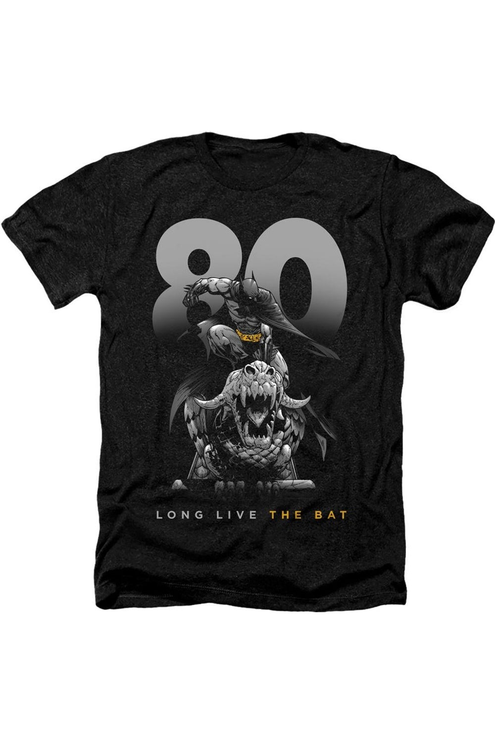 

Футболка / футболка Batman Big 80 для взрослых Heather Gildan, черный