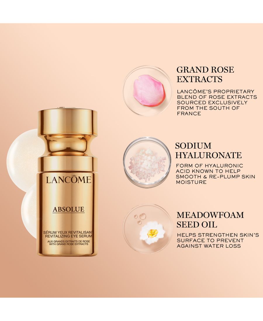 Восстанавливающая сыворотка для глаз Absolue с экстрактом розы Grand Rose, 0,5 унции Lancôme, цвет 15ml — фото 3