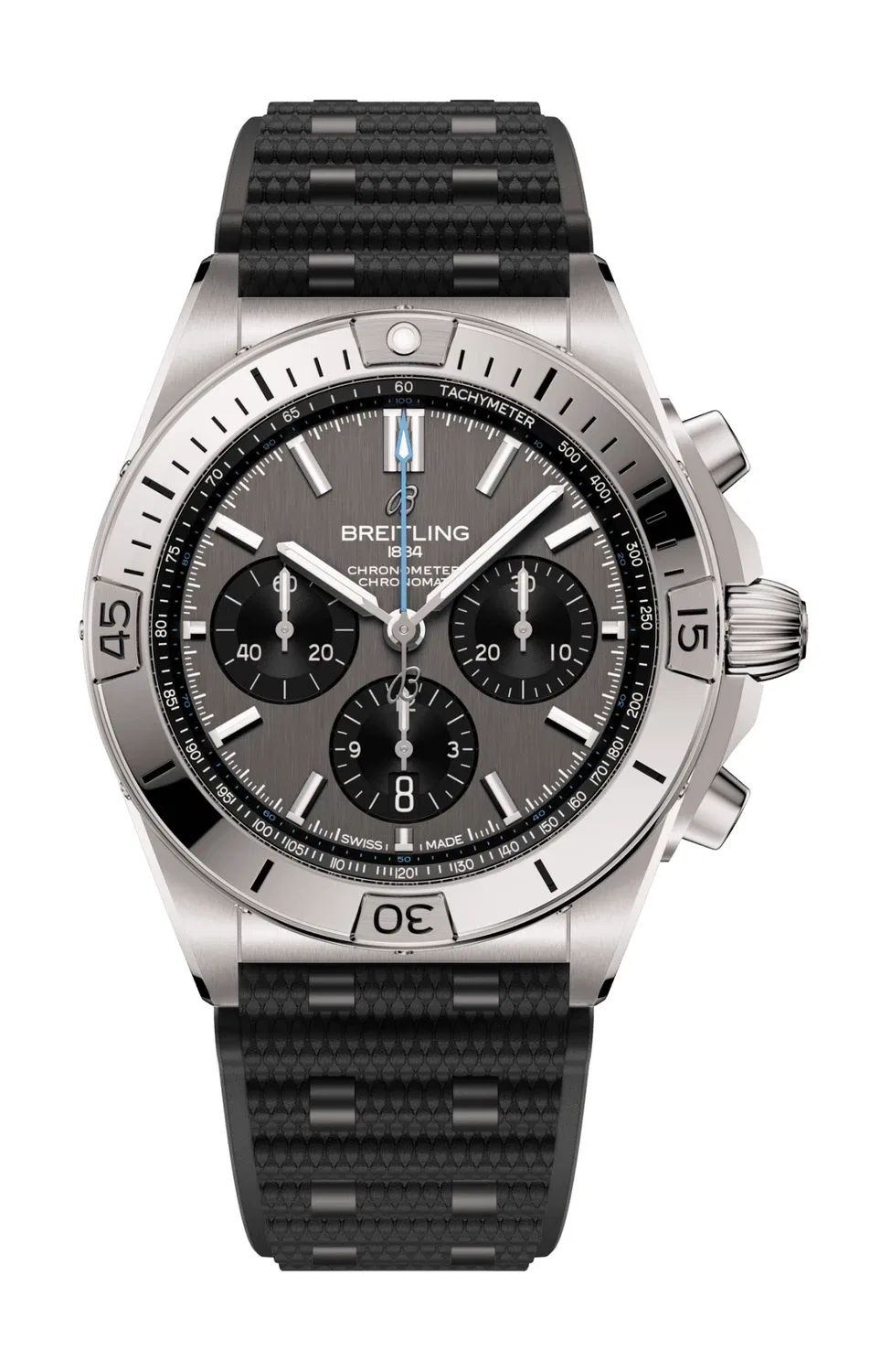 Хрономат B01 42 - EB0134101M1S1 BREITLING, серебряный