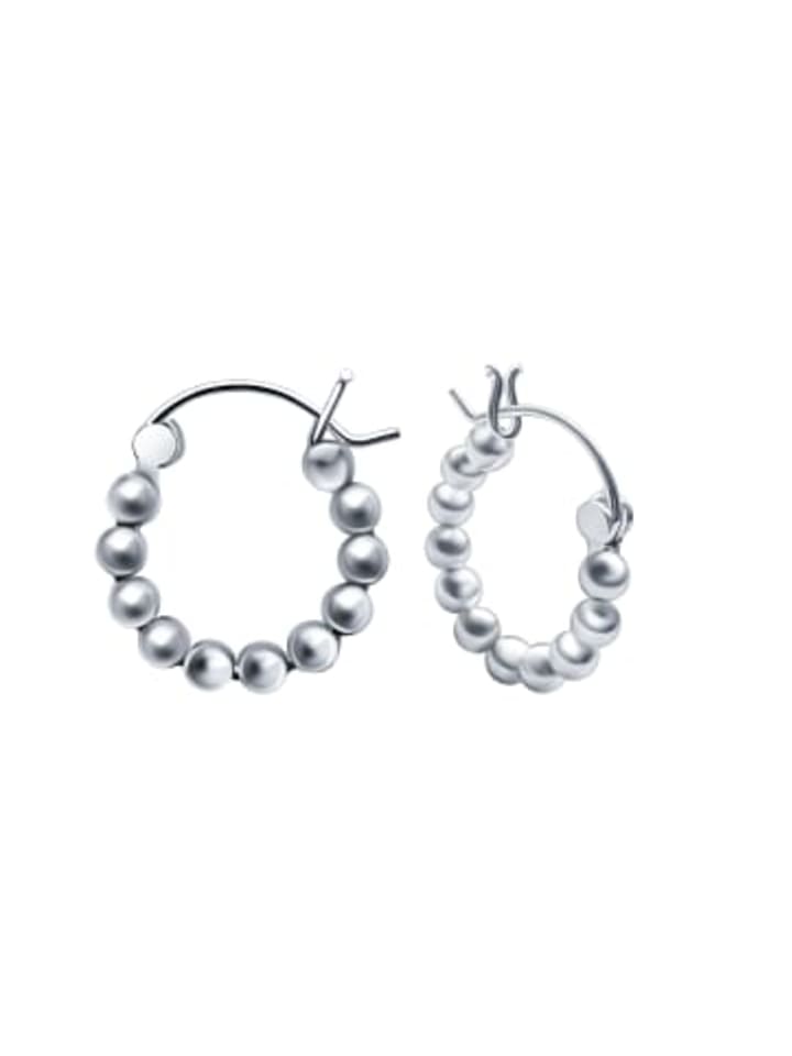 

Alexander York Серьги-кольца с шариками из серебра 925 пробы, комплект из двух серебряных элементов