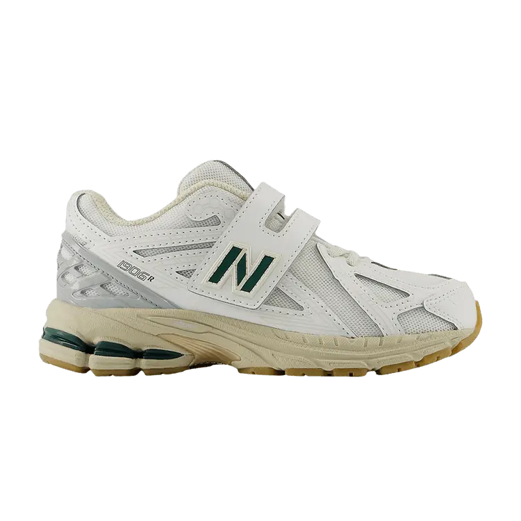 

Кроссовки New Balance 1906R Hook & Loop Little Kid Wide White Green, белый