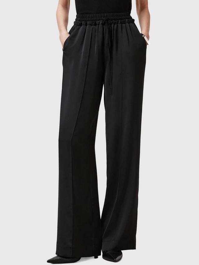 

Атласные брюки alba AllSaints, черный
