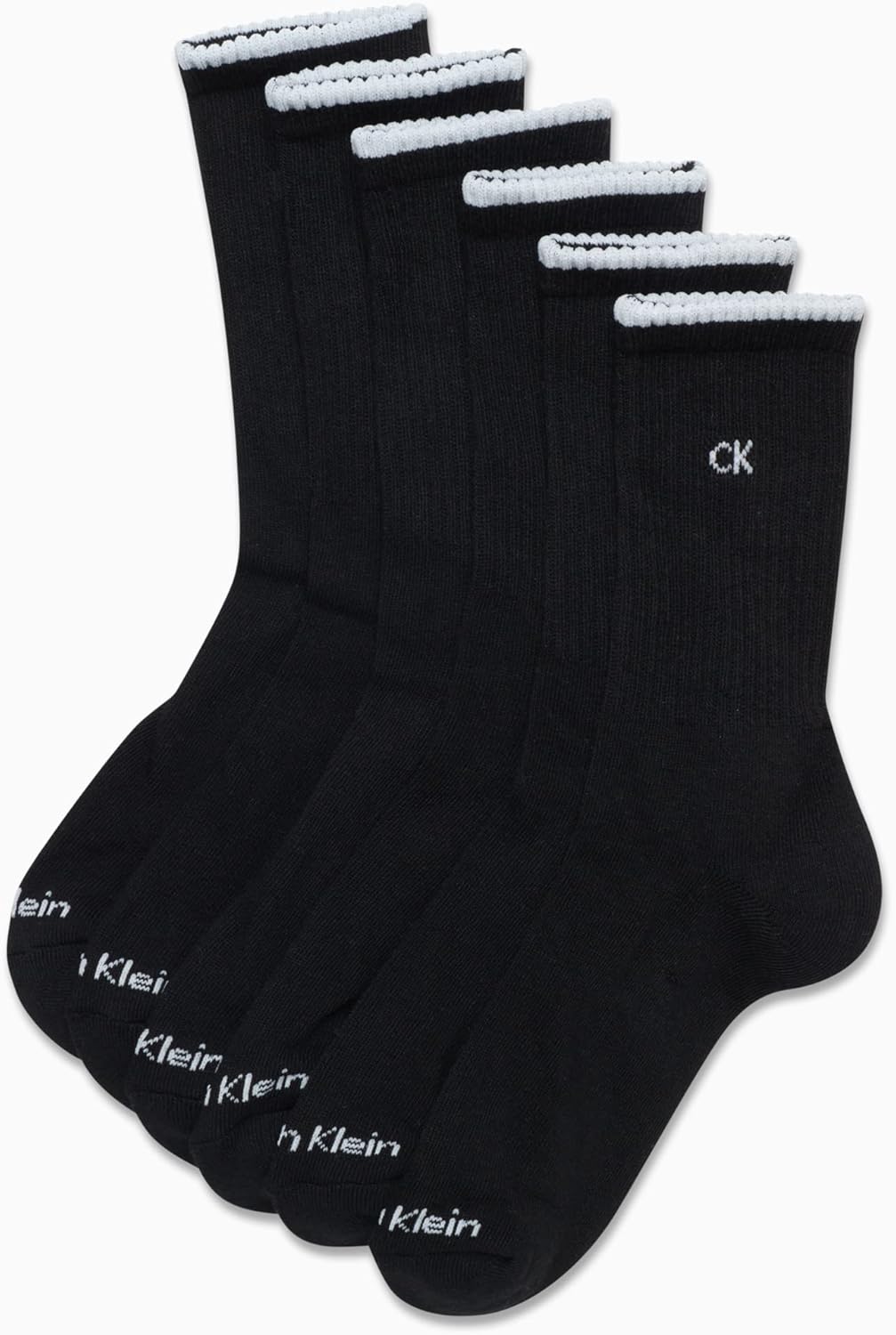 Женские носки Calvin Klein - спортивные носки с мягкой подкладкой (6 пар), Pure Black — фото 3