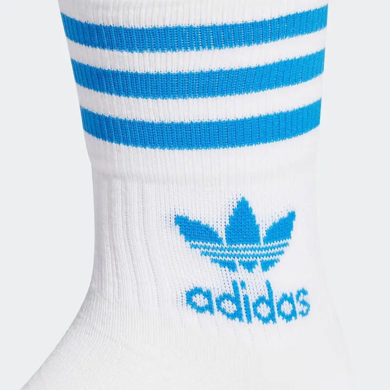 Унисекс носки до середины икры Adidas Originals, 3 пары (белый/синий/черный) — фото 2