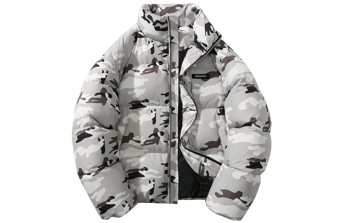 

Пуховик зимний унисекс GOLFCROSS, армейский зеленый камуфляж