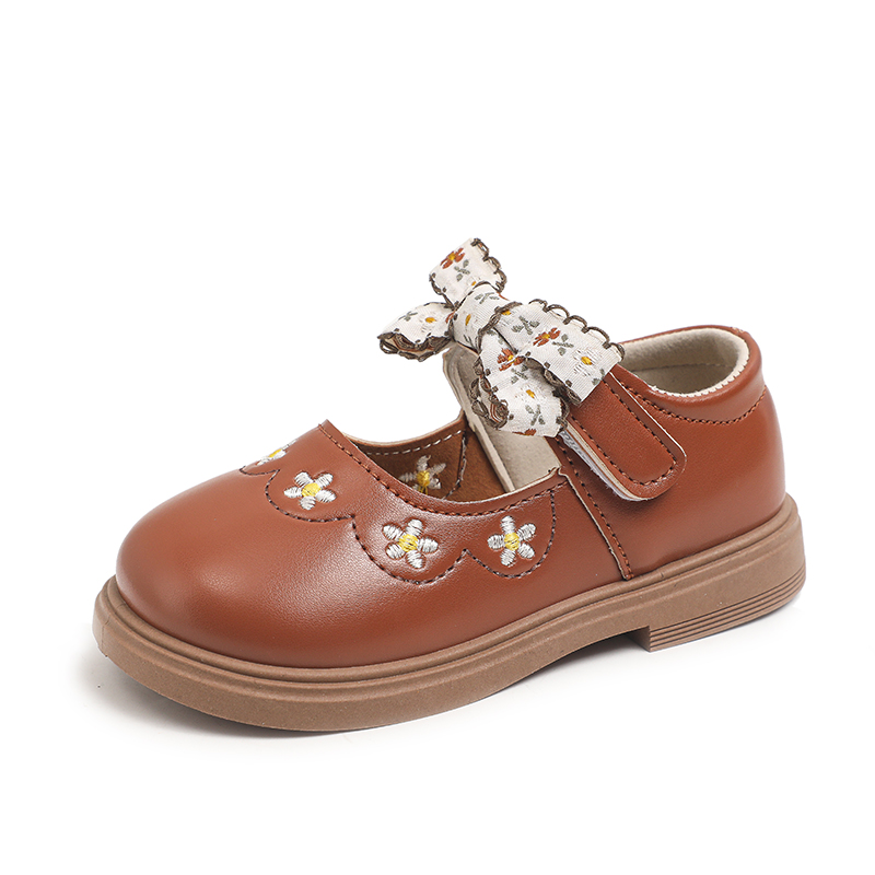 

Низкие детские кожаные туфли для детей FIRS Kids, коричневый