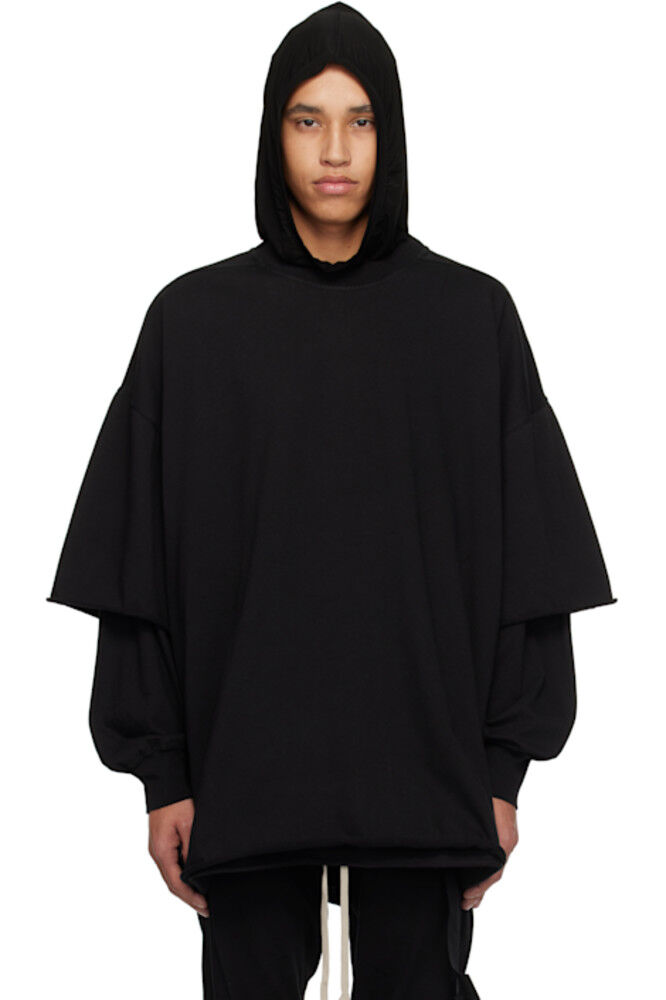 

Черная футболка-свитшот Hollywood Tommy Hustler Rick Owens DRKSHDW