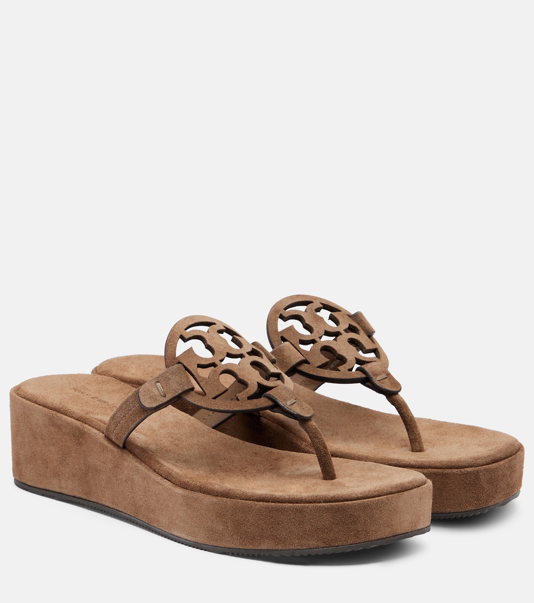 Миллер 25 сандалии-шлепанцы из замши Tory Burch, River Rock