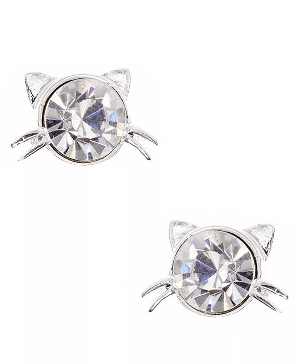 

Серьга-Гвоздик с кошачьим камнем Pet Friends Jewelry, silver-tone