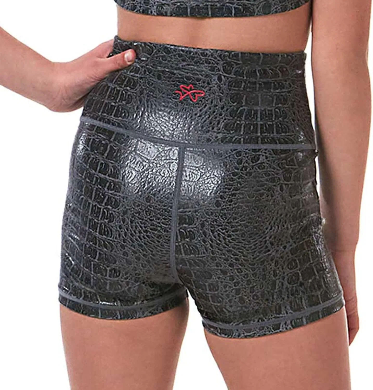 Компрессионные шорты для танцев, йоги, студии Dragonwing girlgear, Black Crocodile — фото 2