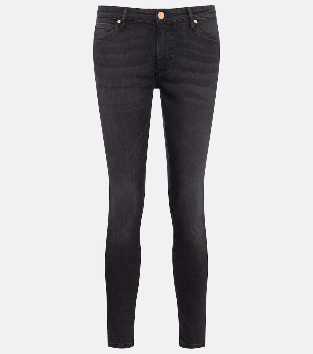 

Джинсы скинни до щиколотки со средней посадкой AG JEANS, черный