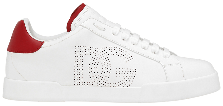 

Кроссовки Dolce & Gabbana Portofino 'Perforated DG Logo - White Red', белый