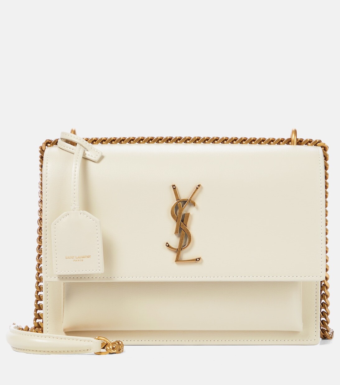 

Сумка Sunset из кожи среднего размера Saint Laurent, белый