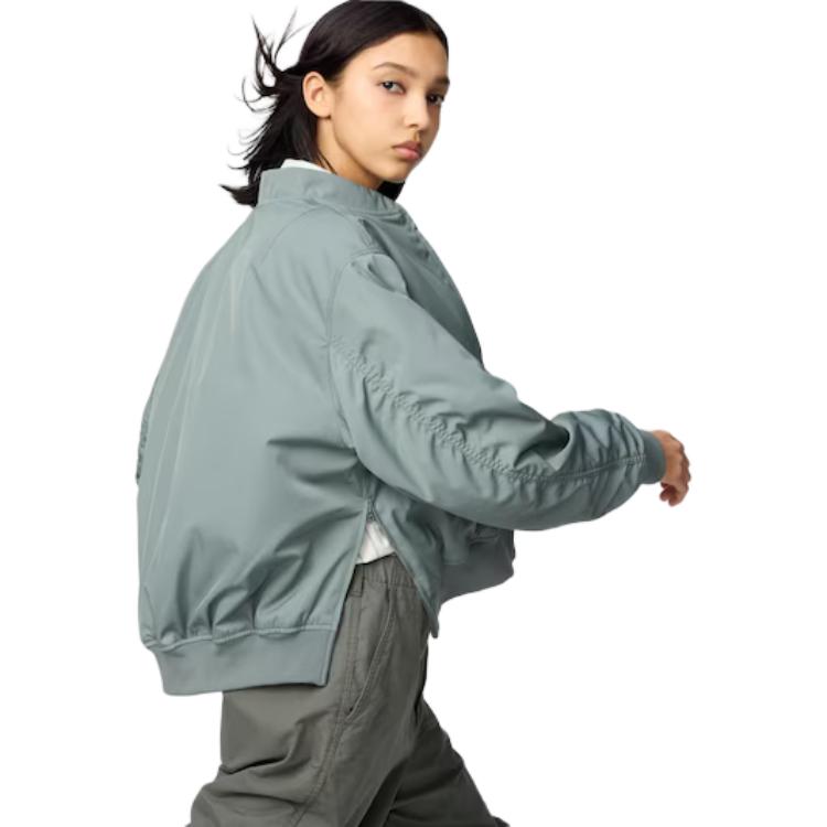 Куртки и пальто FW24 для женщин Uniqlo, зеленый — фото 3