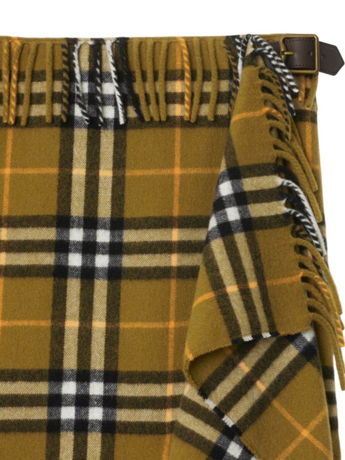 Юбка Burberry, женская, зеленый, рог буйвола/шерсть/кашемир — фото 2