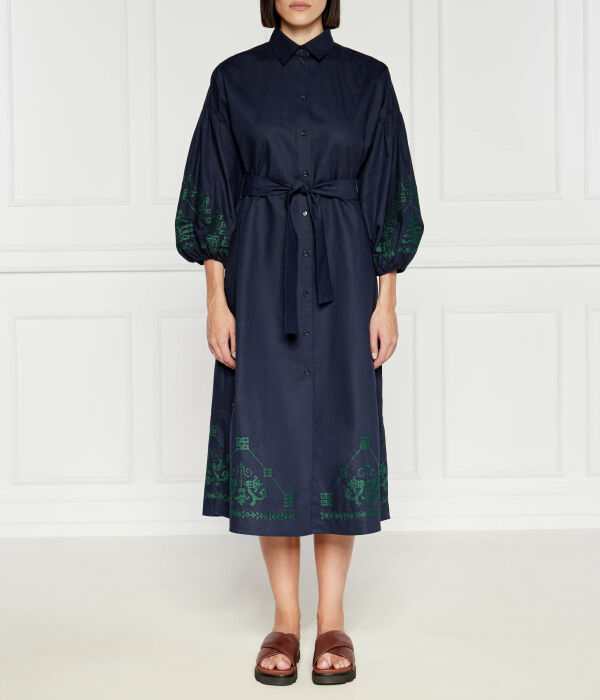 

Платье с поясом оссола Weekend Max Mara, синий