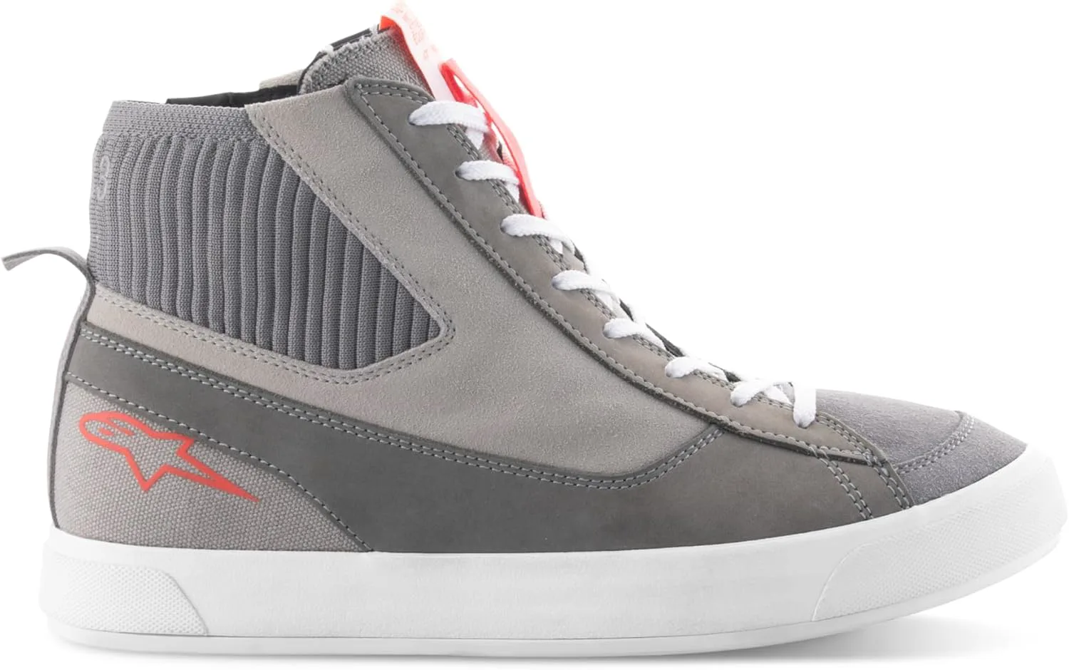 Кроссовки Alpinestars, сертифицированные CE, легкие, с изящным дизайном и удобной посадкой, светло-серый/красный/белый — фото 2