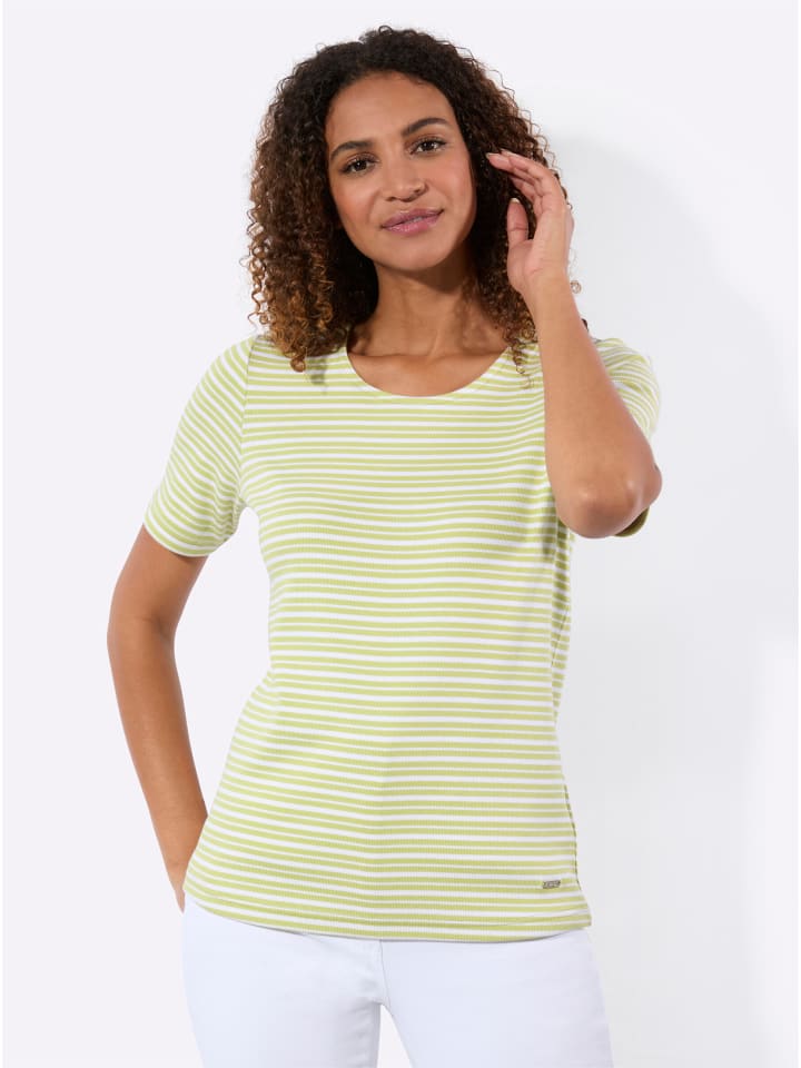 

Полосатая рубашка в лаймово-зеленые и белые полосы WITT WEIDEN