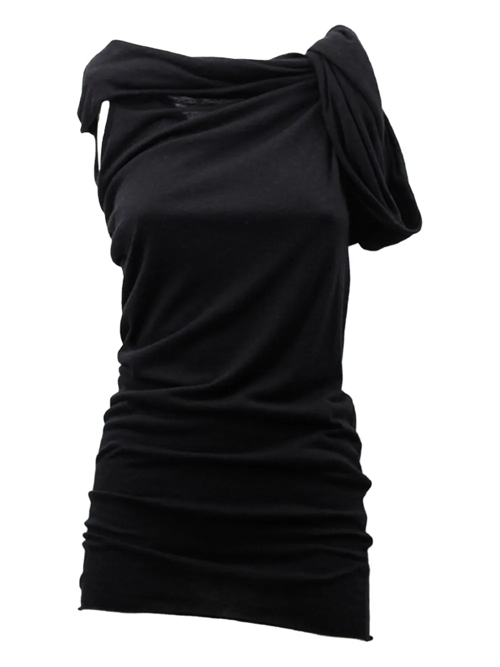 

Топ асимметричного кроя с драпировкой Rick Owens, черный